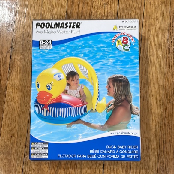 New Pool Master, Baby Duck Pool Float Ages 8 to 24 Months - Picture 2 of 2